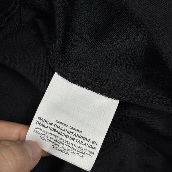 Y2K Nike Dri-Fit Track Pants Black Stripes Size L Baggy Relaxed Straight Leg - Picture 6 of 9